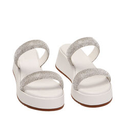 Ciabatte bianche, zeppa 5,5 cm, 214958616EPBIAN035, 002a