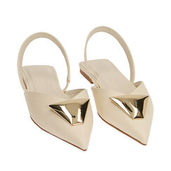 Ballerine panna maxi borchia, Primadonna, 214966125EPPANN036, 002a