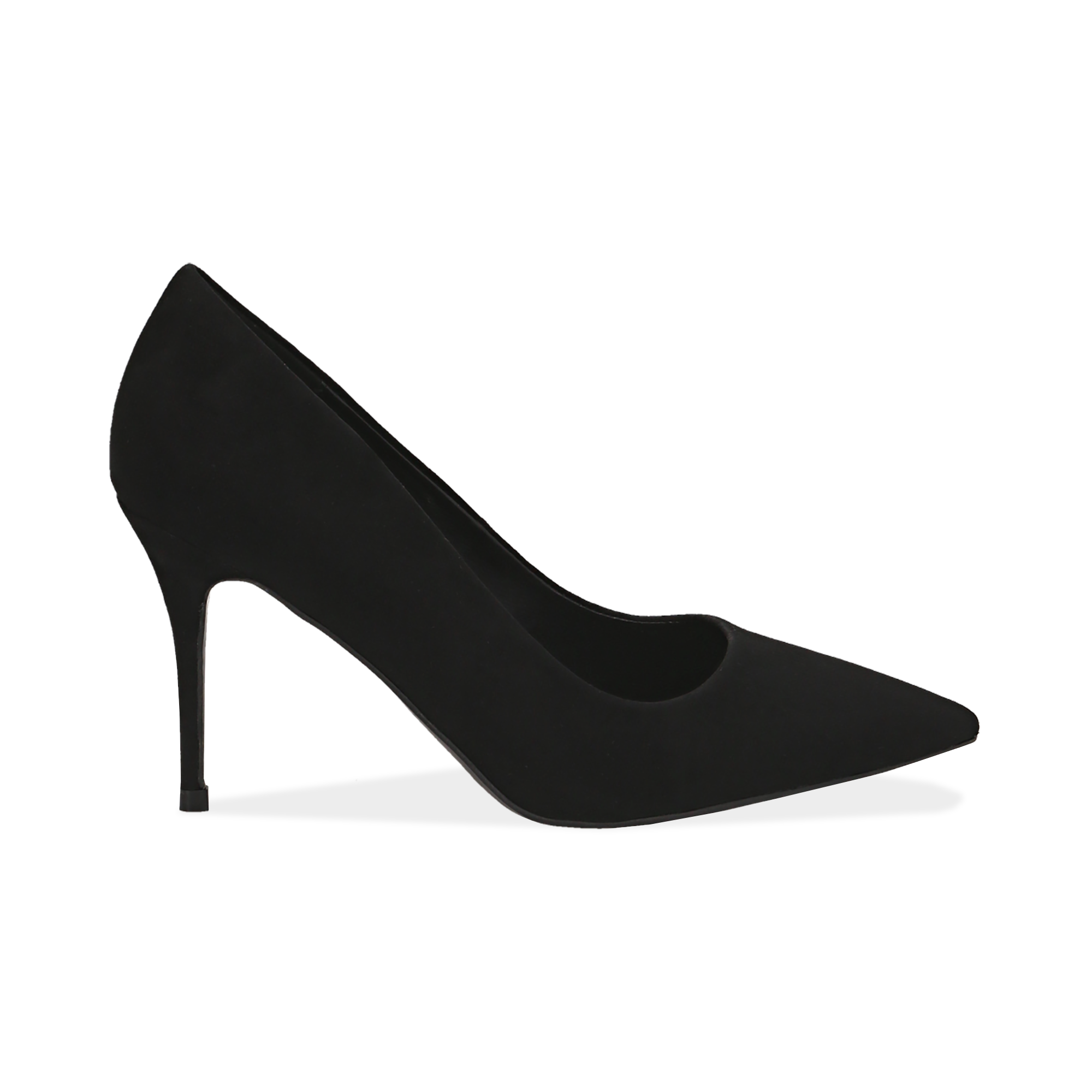 Décolleté a punta nere in microfibra, tacco 9 cm | Primadonna Collection