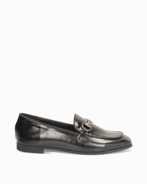 CHAUSSURES POUR FEMMES MOCASSINS SYNTHET, BLACK