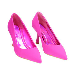 Décolleté fucsia in tessuto, tacco 8 cm, Primadonna, 232136601LYFUCS036, 002 preview