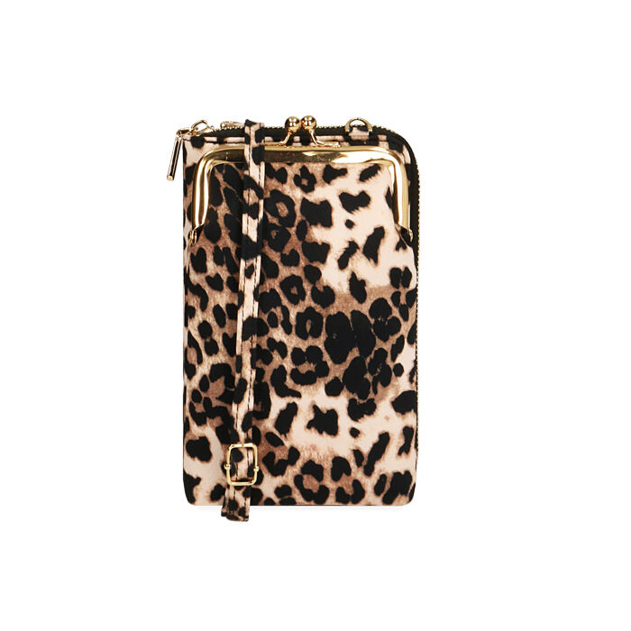 Mini bag leopard in raso , Primadonna, 205105631RSLEOPUNI