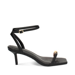 Sandalia de tacón mujer negro con cordones, Primadonna, 25M742916EPNERO035, 001a