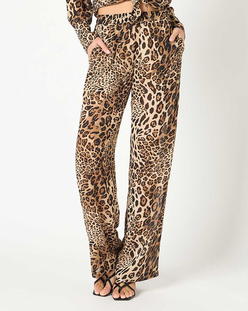 Pantalone donna leopardato image number null