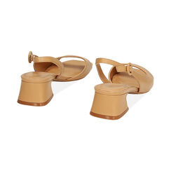 Sandali spuntati camel, tacco 4,2 cm, Primadonna, 232100681EPCAME039, 003 preview