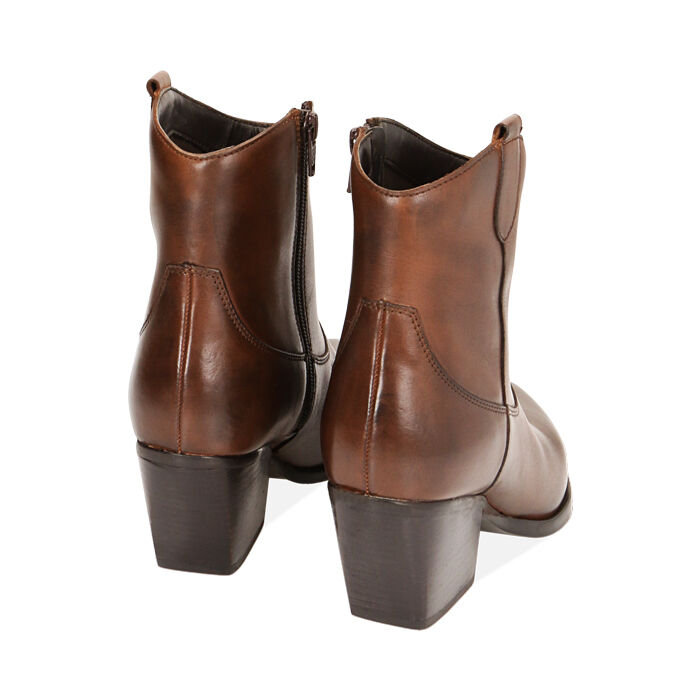 New Rock Stivali Tronchetto In Pelle TOWER M.106-C45 - Platform 6cm, Collezione Metallic