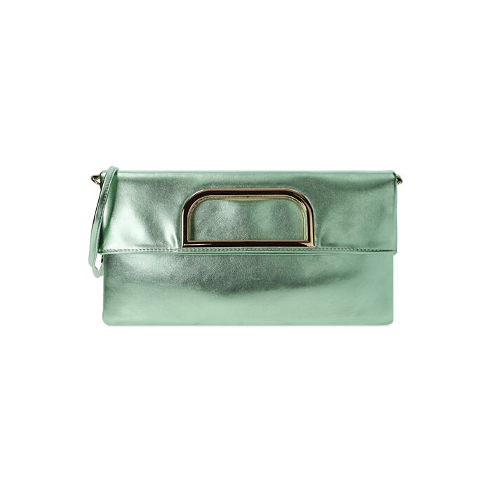 Pochette verde laminato, Primadonna, 215108714LMVECHUNI