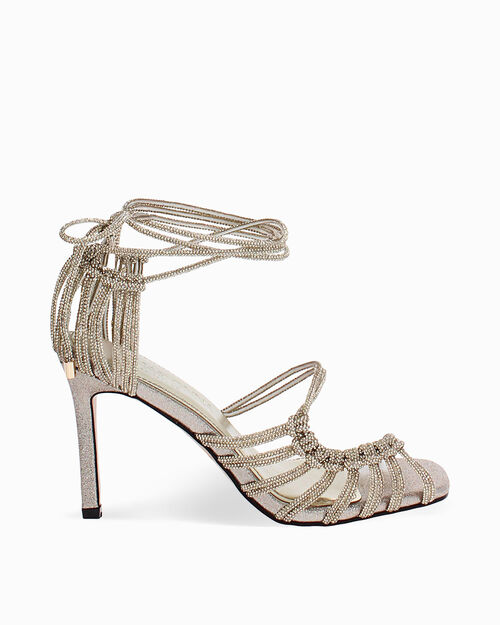 Sandali oro con tacco 9 cm, GOLD