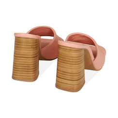 Mules rosa in pelle di vitello, tacco 9 cm , Primadonna, 198900401VIROSA035, 003 preview