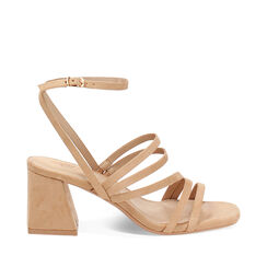 Sandalo donna taupe basic, tacco largo 6,5 cm, Primadonna, 254916707MFTAUP035, 001a
