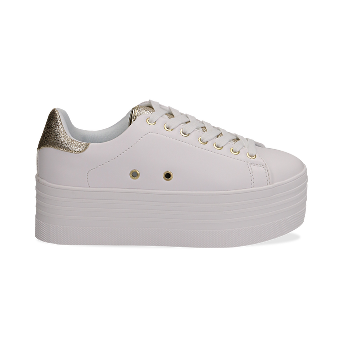 Sneakers Donna Bianche Oro suola platform Primadonna Collection