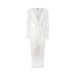 Vestido de mujer blanco en tela, Primadonna, 25C924404TSBIANM, 001a