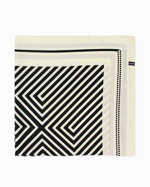 Foulard nero-beige elegante, MULTI COLOR