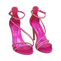 Sandales en satin fuchsia, talon 10 cm , Primadonna, 192174221RSFUCS036, 002 preview