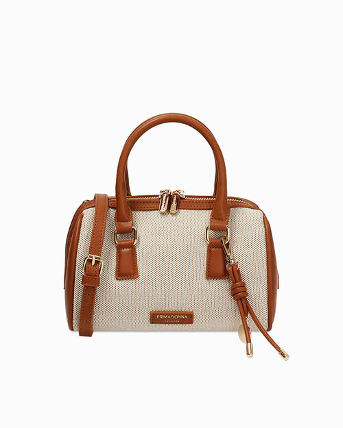 Mini bag cognac con fascino chic, COGNAC