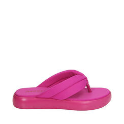Ciabatte infradito fucsia in nylon, 194986753LYFUCS036, 001a