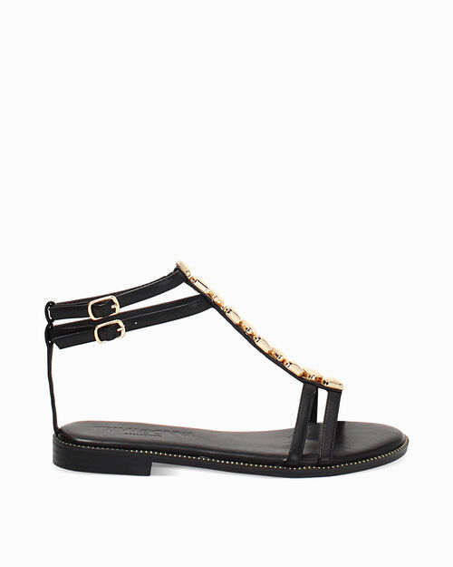 CHAUSSURES POUR FEMMES FLAT SYNTHETIQUE, BLACK