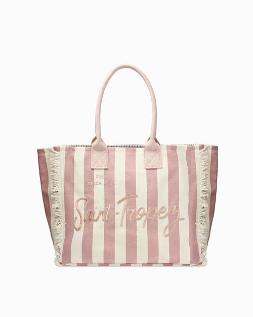 Borsa canvas a spalla nude-beige, NUDE