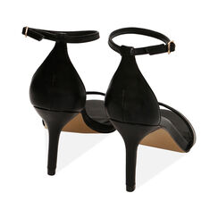 Sandali neri, tacco 8,5 cm, Ultime occasioni, 234961505EPNERO036, 003 preview