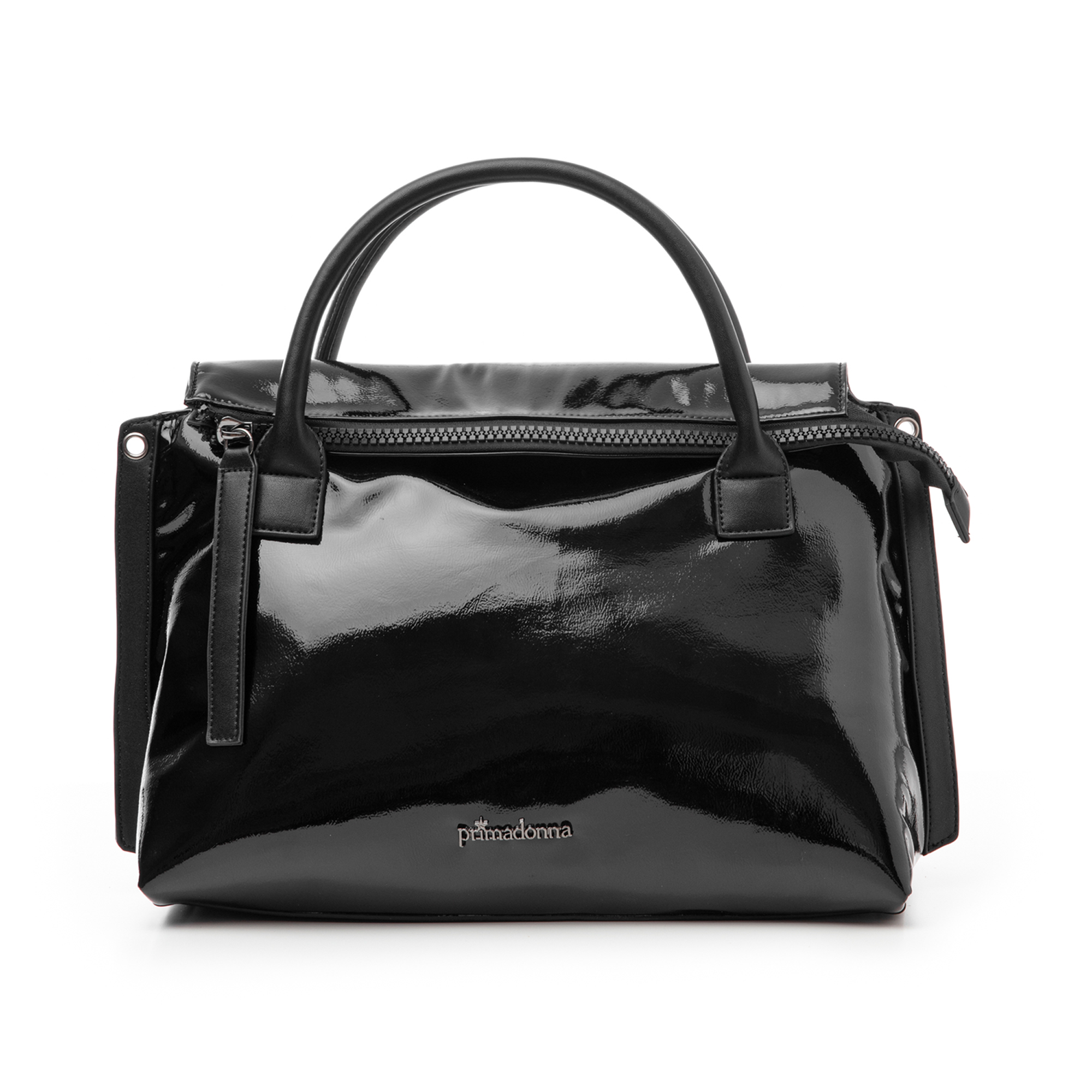 Borsa media nera in vernice | Primadonna Collection