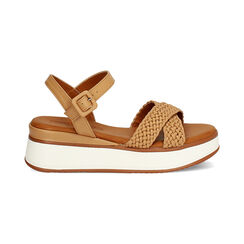 Compensées femme camel tressées, Primadonna, 254991701EICAME035, 001 preview
