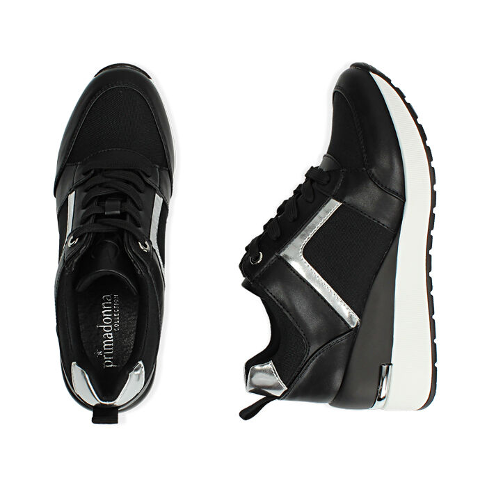 sneakers cuña negras