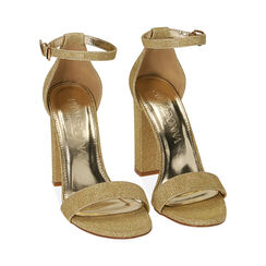 Sandalias oro con purpurina, tacón de 10,5 cm, Primadonna, 192706086GLOROG035, 002 preview
