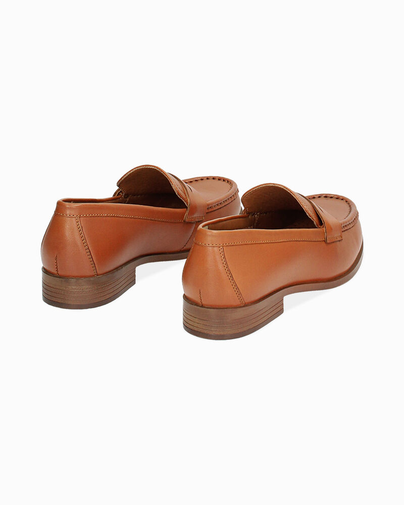 Mocassini cognac in pelle image number null