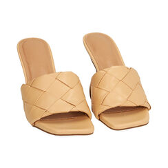 Mules beige, tacco 8 cm , SPECIAL PRICE, 192791813EPBEIG036, 002 preview
