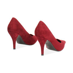 Escarpin bordeaux en microfibre avec talon de 9 cm, Primadonna, 262744601MFBORD035, 005 preview