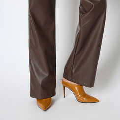 Sabot ocre brillant avec talon de 10 cm, Primadonna, 262188522EUOCRA035, 002a