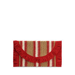 Pochette da mare in paglia rossa, Primadonna, 25J904698PGROSSUNI, 001a