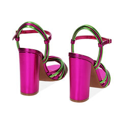 Sandali con tacco fucsia in laminato, Ultime occasioni, 232760885LMFUCS038, 003 preview