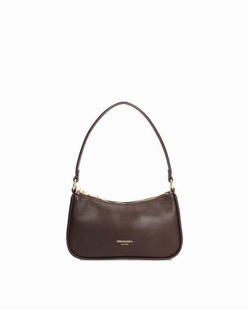 Mini bag testa di moro con tracolla removibile, DK BROWN