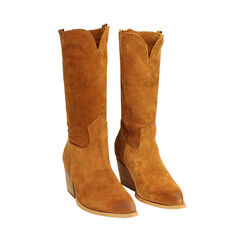 BOOTS RAIN BOOTS TEXANO SUEDE COGN, Primadonna, 271020616CMCOGN036, 002a