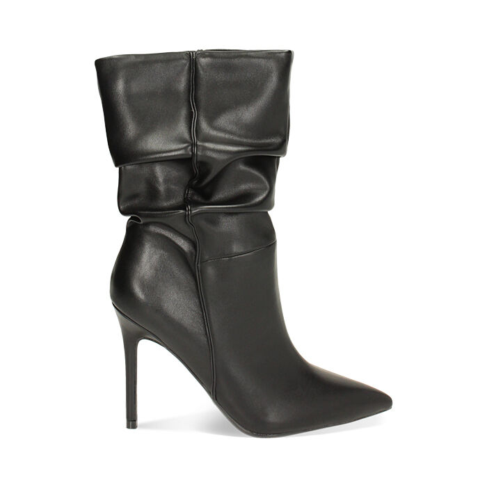 Tronchetto nero, tacco 10,5 cm, Primadonna, 242102002EPNERO036