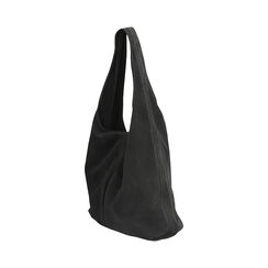 Borsa a spalla di camoscio nera, Primadonna, 260802577CMNEROUNI, 003 preview
