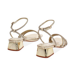 Sandales or avec talon 5,5 cm, Primadonna, 274911202LPOROG035, 004 preview