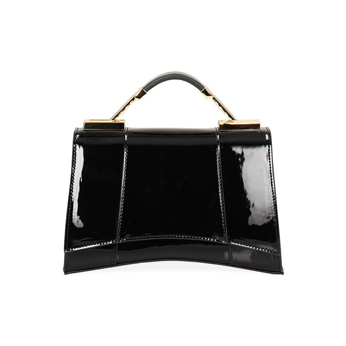 Mini sac noir en vernis pour femme Primadonna Collection