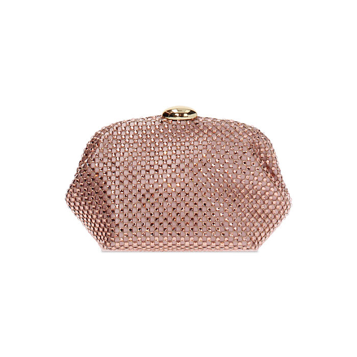 Clutch rose-or avec pierres scintillantes, Primadonna, 275126795TRRAORUNI