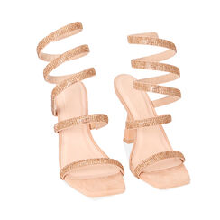 Sandali nude snake, tacco 9,5 cm, Primadonna, 214912938MFNUDE039, 002 preview