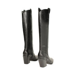 Bota negra de mujer con tacón de 8,2 cm, Primadonna, 26M546504LANERO036, 004 preview