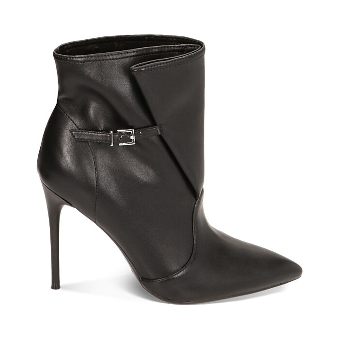 Stivaletti Tacco Largo Stivali Pelle Punta Quadrata Stivali