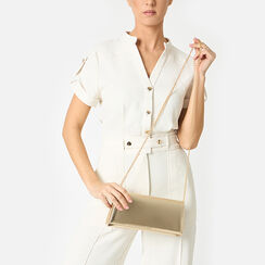 Pochette donna oro in laminato, Primadonna, 255126220LMOROGUNI, 002a
