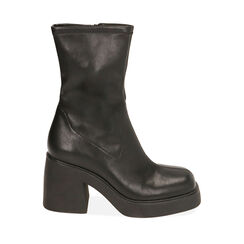 Ankle boots platform neri, tacco 8,5 cm , Special Price, 20L420001EPNERO037, 001a