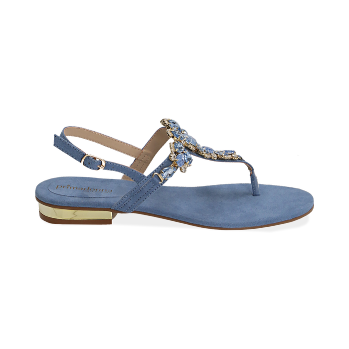 Sandali Infradito Gioiello Azzurre In Microfibra Primadonna Collection Per donna sandali sandali con tacco scarpe romane a stiletto occhio di pernice quotidiano pu estate nero rosso verde militare. sandali infradito gioiello azzurre in microfibra