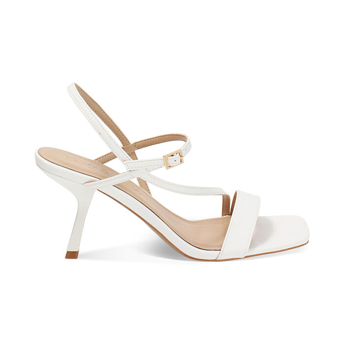 Sandale à talon femme blanche moderne, Primadonna, 252137807EPBIAN035