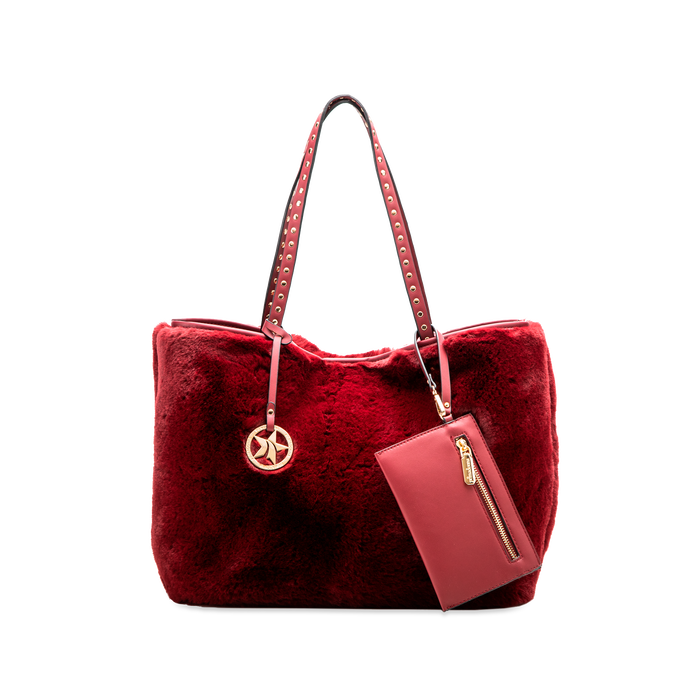 Shopper In Pochette 125702076fuborduni Borse Pelliccia Borsa Con Portamonete Bordeaux E 7BwCxqEdC
