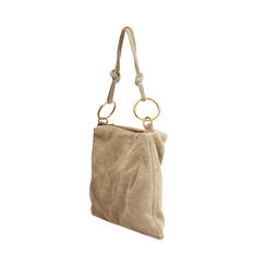 Borsa a spalla taupe in camoscio, Primadonna, 260803696CMTAUPUNI, 003 preview