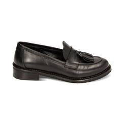 Mocassini neri in pelle con nappina, Primadonna, 22A503025PENERO035, 001 preview